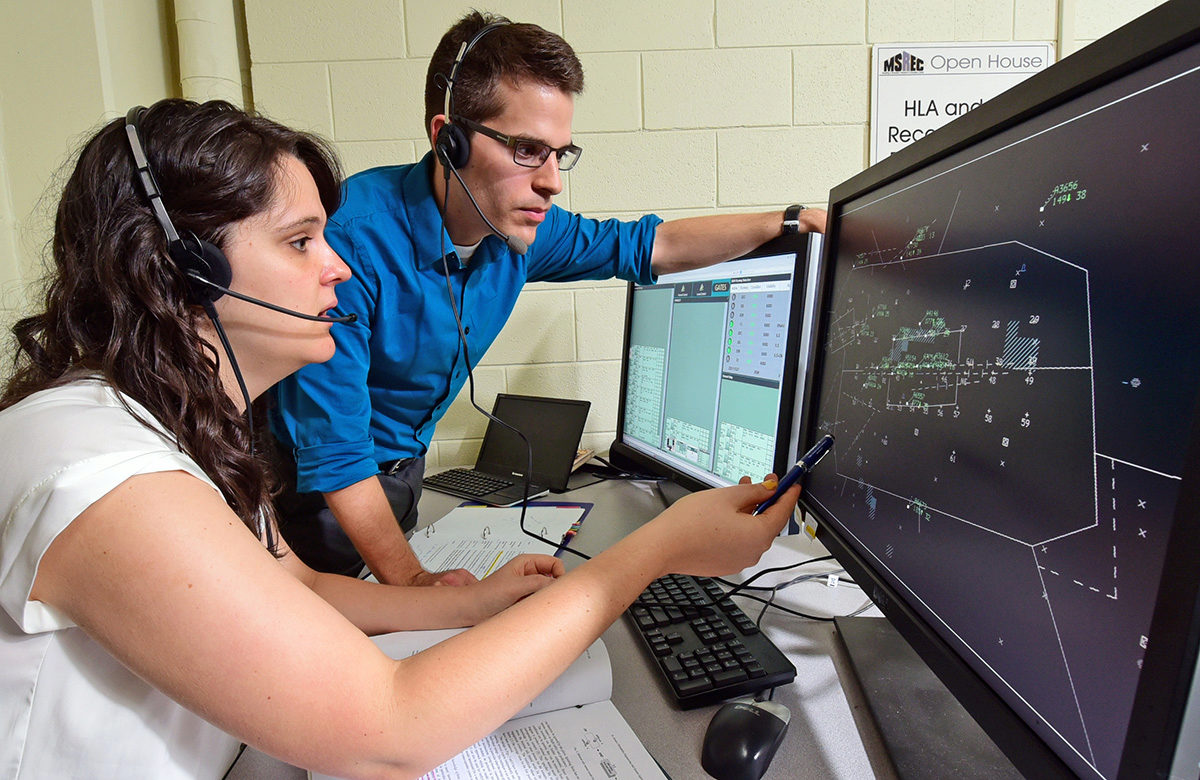 Rachel Haga and Marc Canellas in the Cognitive Engineering Lab
