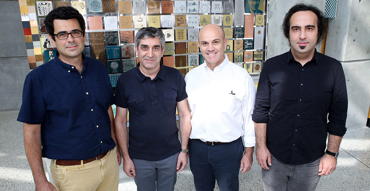 From left to right: Costas Arvanitis, Levent Degertekin, Massimo Ruzzene, and Alper Erturk