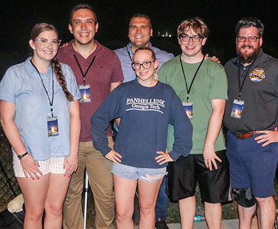 Josh Ingersoll, Kevin Okseniuk, Kyle Scott, Sterling Peet, and Teresa Spinelli at the launch site