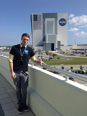 Kenneth Smith outside the Kennedy Space Center