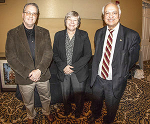 From left, Don Smith, Marilyn Smith (no relation) and Indirjit Chopra