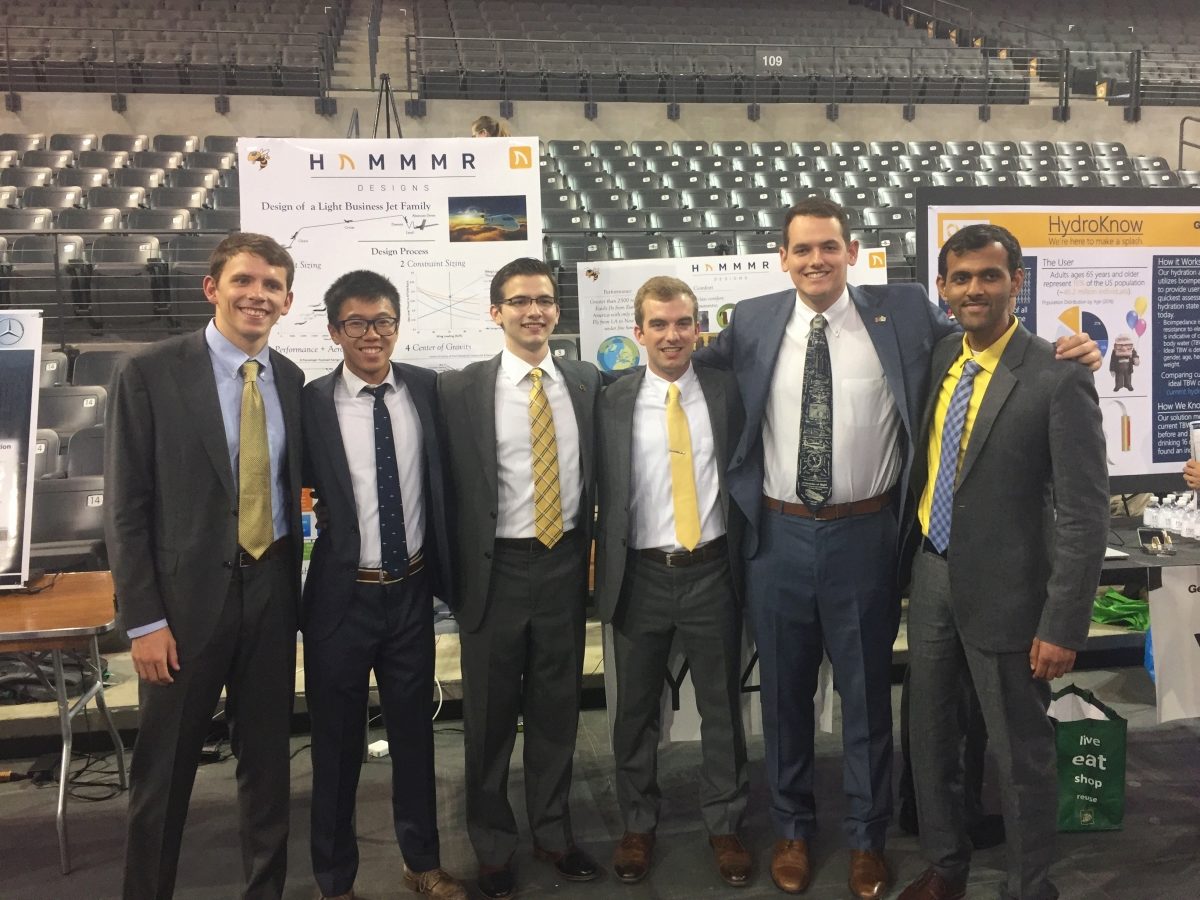 Members of Team HAMMMR pose for a group shot at Capstone Expo
