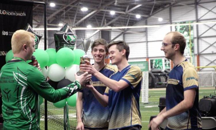 <p>Students Matt Kelsey, Luke Lawver, and Tanner Beard participated in the 2022 Collegiate Drone Racing Championship in Grand Forks, North Dakota.</p>