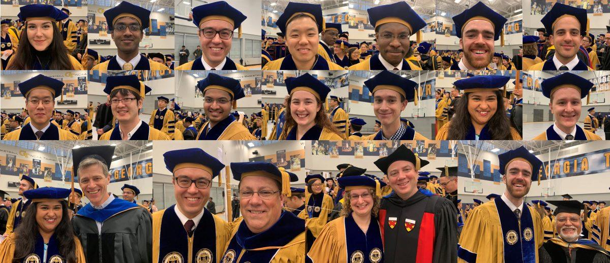 photo collage of recent ph.d. graduates and their advisors