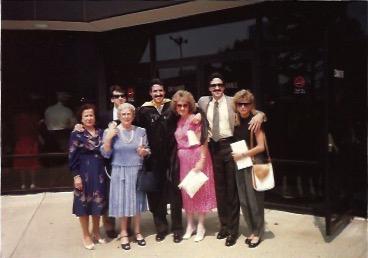 frese family at master's degree graduation