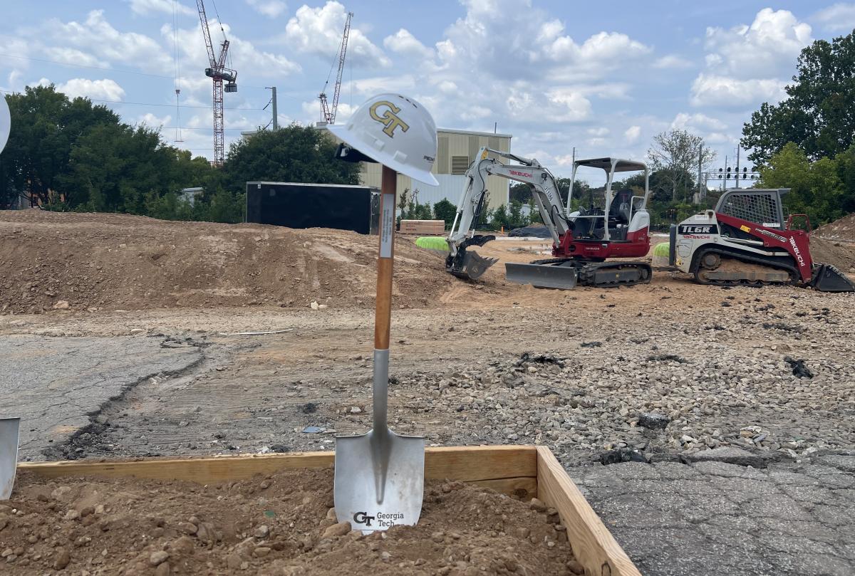 hangar construction site at Georgia Tech
