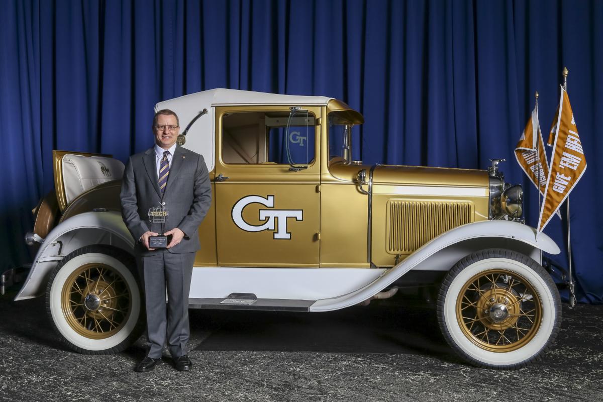 Gary Weissel poses with the Reck 
